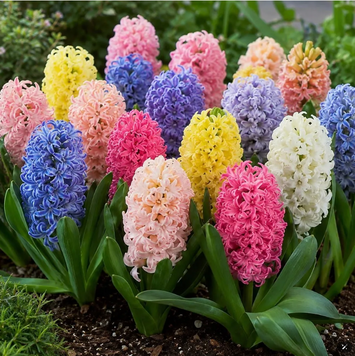№ 120 Набір гіацинтів 7 шт різного кольору № 120-Г фото
